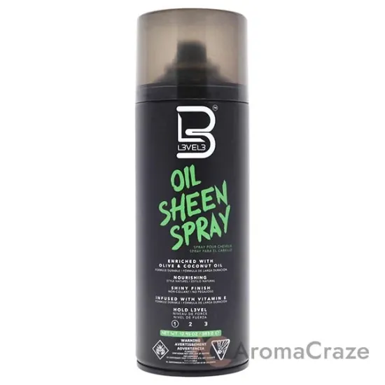 Picture of Oil Sheen Spray by L3VEL3 for Men - 12.95 oz Hair Spray