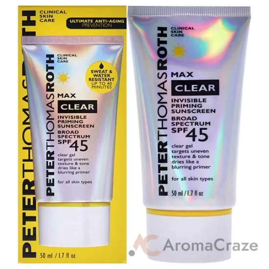 Picture of Max Clear Invisible Priming Sunscreen SPF 45 by Peter Thomas Roth for Unisex - 1.7 oz Sunscreen