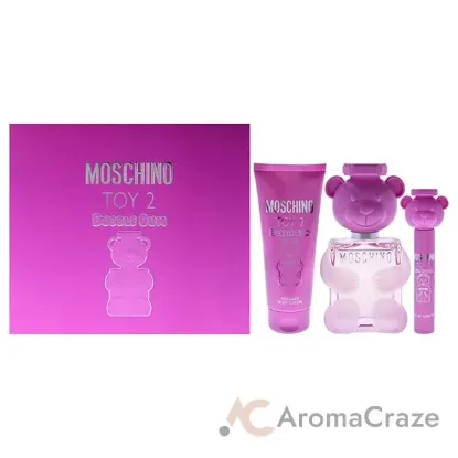 Picture of Moschino Toy 2 Bubble Gum by Moschino for Women - 3 Pc Gift Set 3.4oz EDT Spray, 0.34oz EDT Spray, 3.4oz Body Lotion