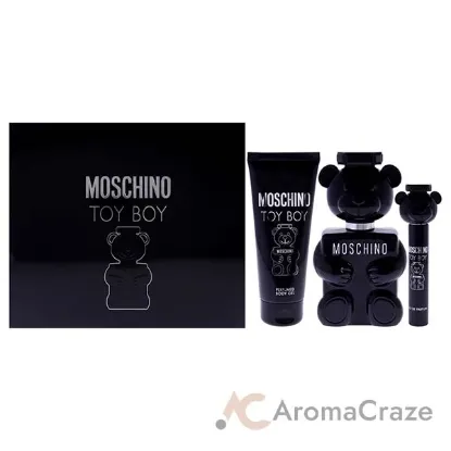 Picture of Moschino Toy Boy by Moschino for Men - 3 Pc Gift Set 3.4oz EDP Spray, 0.34oz EDP Spray, 3.4oz Body Gel