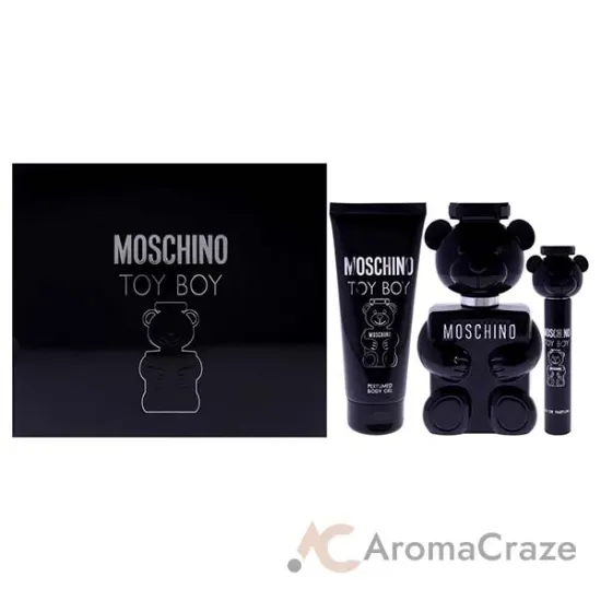 Picture of Moschino Toy Boy by Moschino for Men - 3 Pc Gift Set 3.4oz EDP Spray, 0.34oz EDP Spray, 3.4oz Body Gel