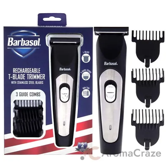 Picture of T-blade Trimmer by Barbasol for Men - 4 Pc Trimmer Tblade, 3 Guides