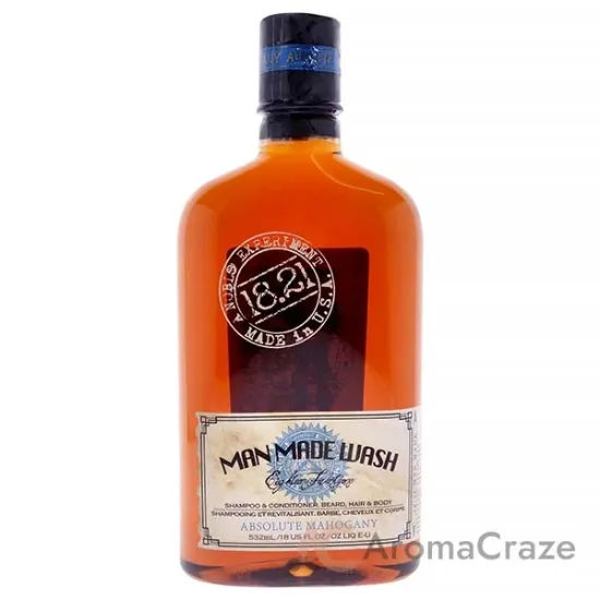 Picture of 3-In-1 Man Made Wash - Absolute Mahogany by 18.21 Man Made for Men - 18 oz Shampoo, Conditioner and Body Wash