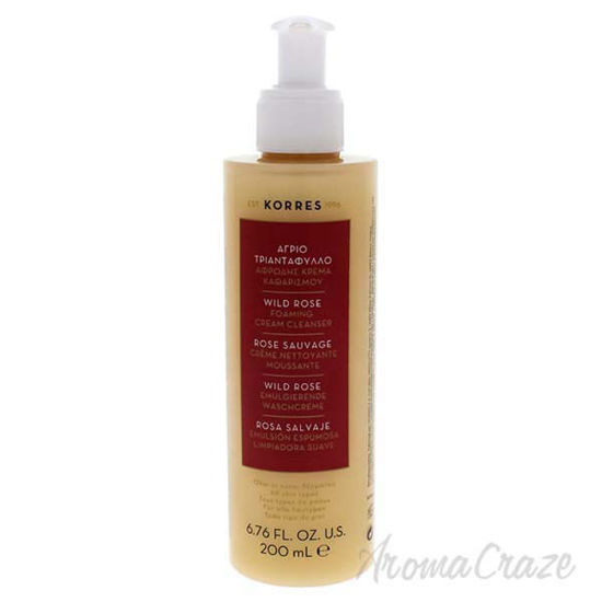 Wild Rose Foaming Cream Cleanser by Korres for Unisex - 6.76