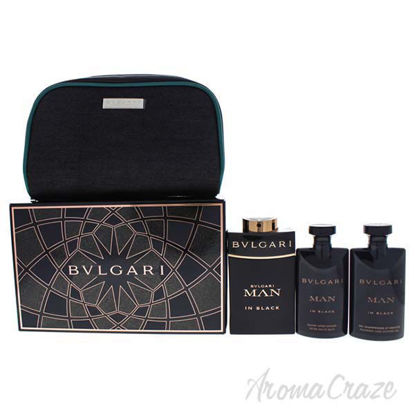 Bvlgari Man In Black by Bvlgari for Men - 4 Pc Gift Set 3.4o