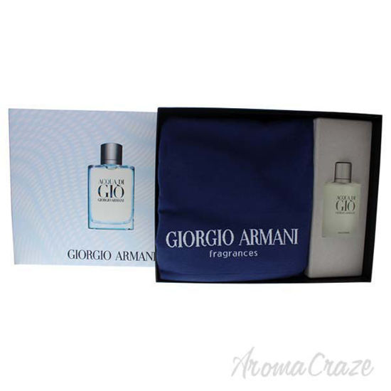 Picture of Acqua Di Gio by Giorgio Armani for Men - 2 Pc Gift Set 3.4oz EDT Spray, Blue Towel