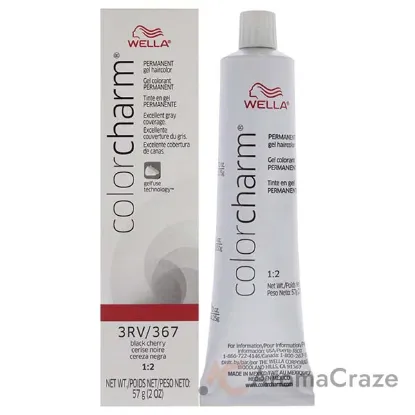 Picture of Color Charm Permanent Hair Color Gel - 3RV 367 Black Cherry by Wella for Unisex - 2 oz Hair Color