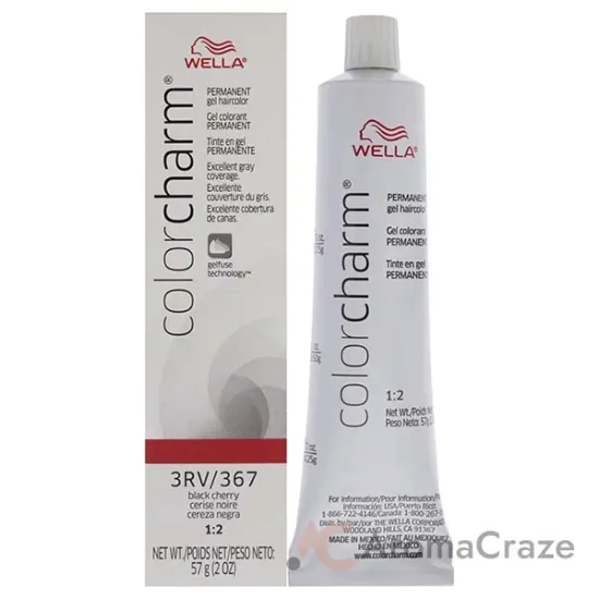 Picture of Color Charm Permanent Hair Color Gel - 3RV 367 Black Cherry by Wella for Unisex - 2 oz Hair Color