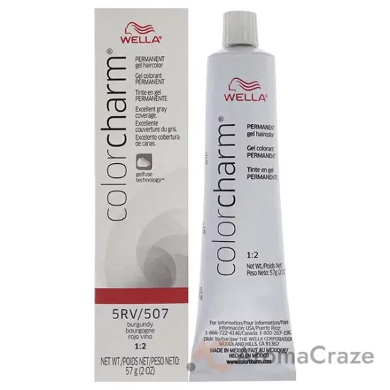 Picture of Color Charm Permanent Hair Color Gel - 5RV 507 Burgundy by Wella for Unisex - 2 oz Hair Color