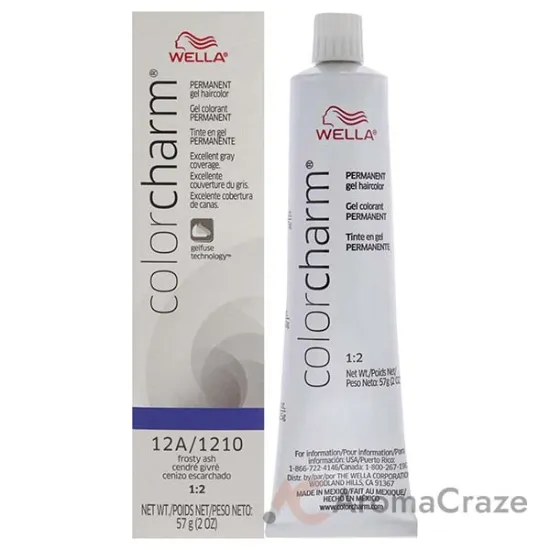 Picture of Color Charm Permanent Hair Color Gel - 12A 1210 Frosty Ash by Wella for Unisex - 2 oz Hair Color