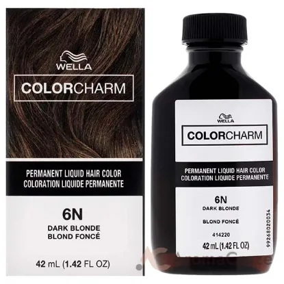 Picture of Color Charm Permanent Liquid Hair Color - 6N Dark Blonde by Wella for Unisex - 1.42 oz Hair Color