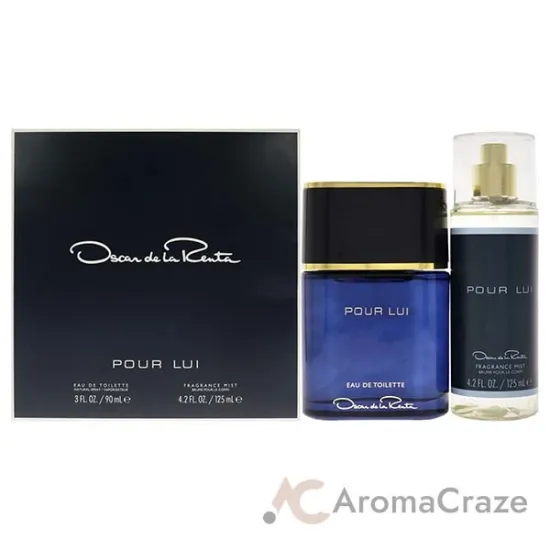 Picture of Oscar Pour Lui by Oscar De La Renta for Men - 2 Pc Gift Set 3oz EDT Spray, 4.2oz Fragrance Mist