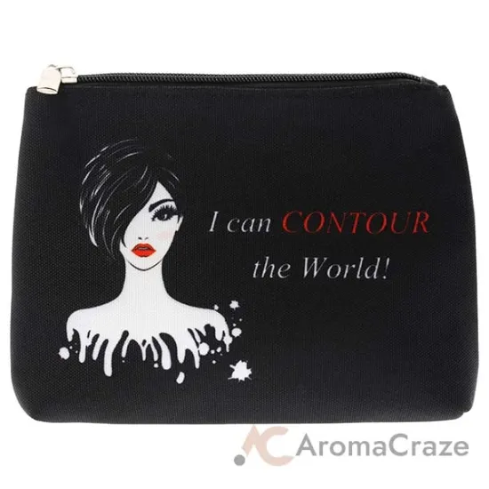 Picture of Cosmetic Bag Contour The World - Black by Reaction Retail for Women - 1 Pc Bag