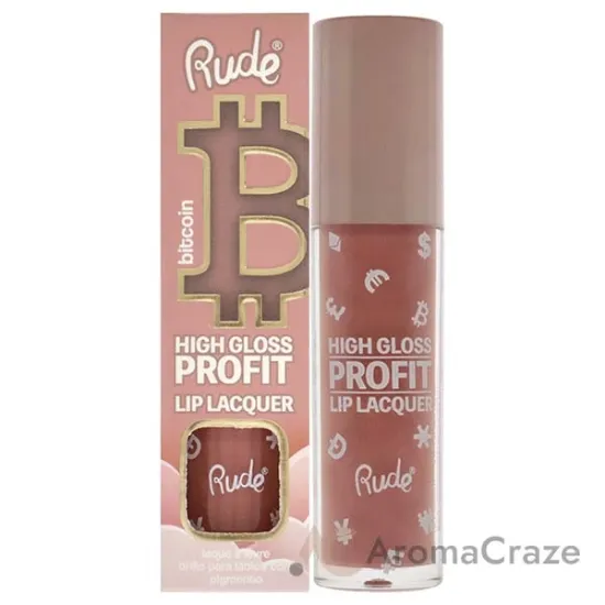 Picture of High Gloss Profit Lip Lacquer - Bitcoin by Rude Cosmetics for Women - 0.141 oz Lip Gloss