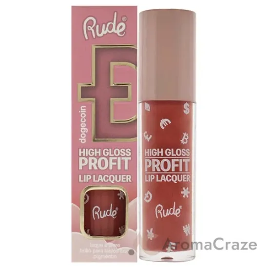 Picture of High Gloss Profit Lip Lacquer - Dogecoin by Rude Cosmetics for Women - 0.141 oz Lip Gloss