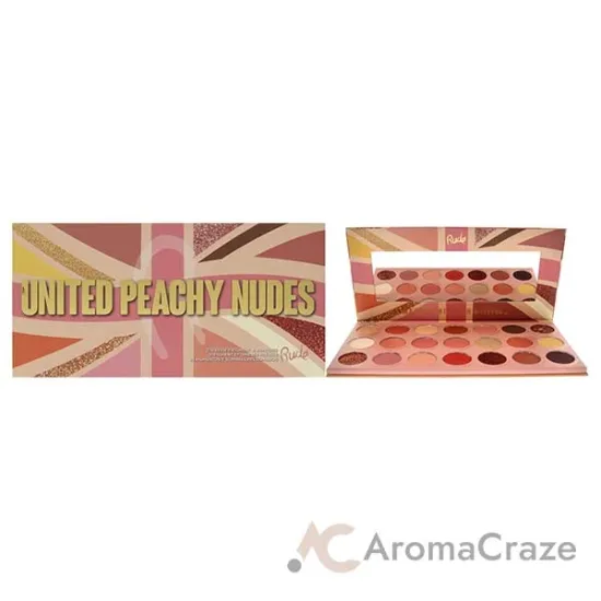 Picture of United Peachy Nudes - 21 Pressed Pigment and Shadows Palette by Rude Cosmetics for Women - 0.74 oz Eye Shadow