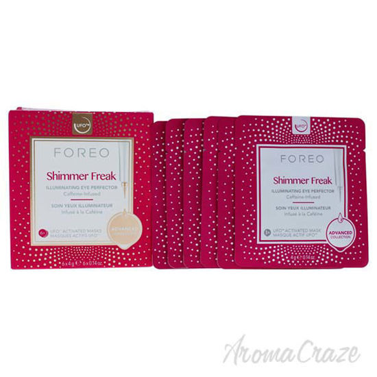 Shimmer Freak Activated Masks by Foreo for Women - 6 x 0.21 