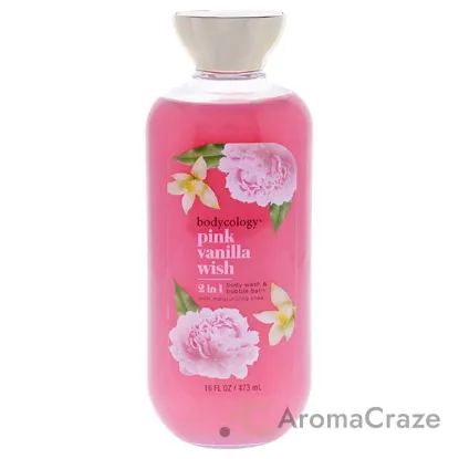 Picture of 2 in 1 Body Wash and Bubble Bath - Pink Vanilla Wish by Bodycology for Women - 16 oz Body Wash