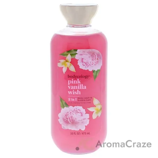 Picture of 2 in 1 Body Wash and Bubble Bath - Pink Vanilla Wish by Bodycology for Women - 16 oz Body Wash