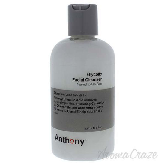 Glycolic Facial Cleanser by Anthony for Men - 8 oz Cleanser