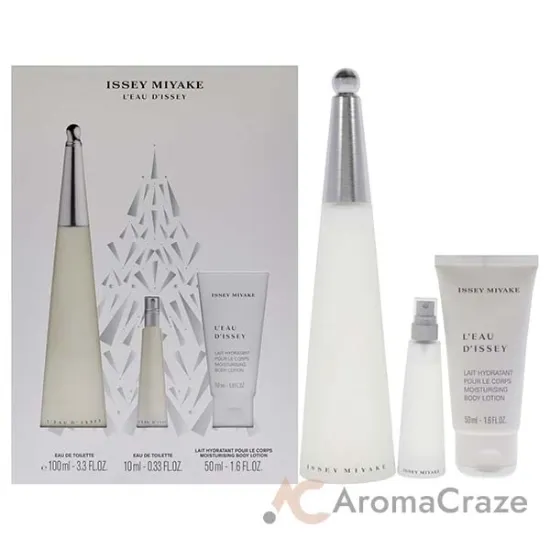 Picture of Leau Dissey by Issey Miyake for Women - 3 Pc Gift Set 3.3oz EDT Spray, 0.33oz EDT Spray, 1.6oz Body L