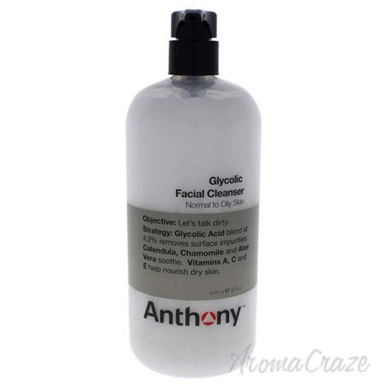 Glycolic Facial Cleanser by Anthony for Men - 32 oz Cleanser