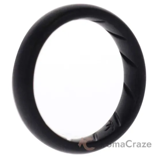 Picture of Silicone Wedding Ring - Dome Solid BR Comfort Fit - Basic-Black by ROQ for Women - 10 mm Ring