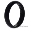 Picture of Silicone Wedding Ring - Dome Solid BR Comfort Fit - Basic-Black by ROQ for Women - 10 mm Ring