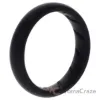 Picture of Silicone Wedding Ring - Dome Solid BR Comfort Fit - Basic-Black by ROQ for Women - 11 mm Ring
