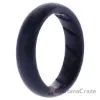 Picture of Silicone Wedding Ring - Dome Solid BR Comfort Fit - Basic-Black by ROQ for Women - 7 mm Ring