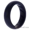 Picture of Silicone Wedding Ring - Dome Solid BR Comfort Fit - Basic-Black by ROQ for Women - 4 mm Ring