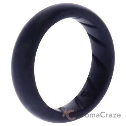 Picture of Silicone Wedding Ring - Dome Solid BR Comfort Fit - Basic-Black by ROQ for Women - 5 mm Ring