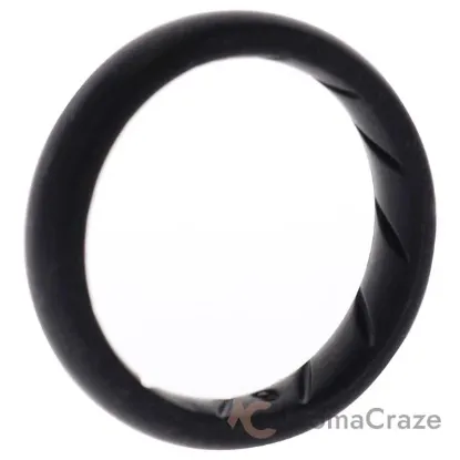 Picture of Silicone Wedding Ring - Dome Solid BR Comfort Fit - Basic-Black by ROQ for Women - 9 mm Ring