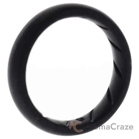 Picture of Silicone Wedding Ring - Dome Solid BR Comfort Fit - Basic-Black by ROQ for Women - 9 mm Ring