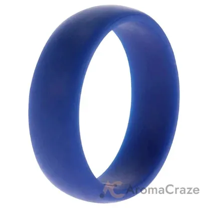 Picture of Silicone Wedding Ring Dome Style - Blue by ROQ for Men - 16 mm Ring