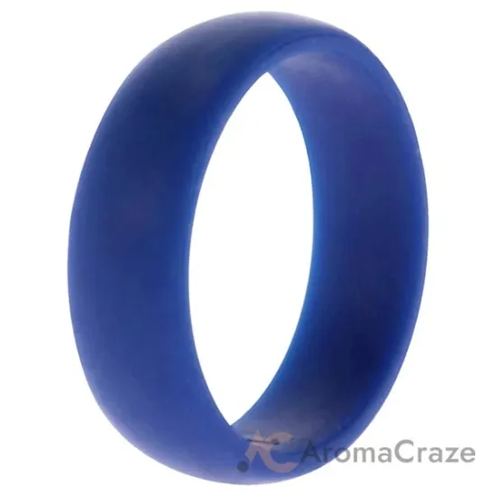Picture of Silicone Wedding Ring Dome Style - Blue by ROQ for Men - 16 mm Ring