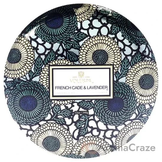 Picture of Japonica Collection 3 Wick Tin Candle - French Cade and Lavender by Voluspa for Unisex - 12 oz Candle