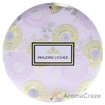 Picture of Japonica Collection 3 Wick Tin Candle - Panjore Lychee by Voluspa for Unisex - 12 oz Candle