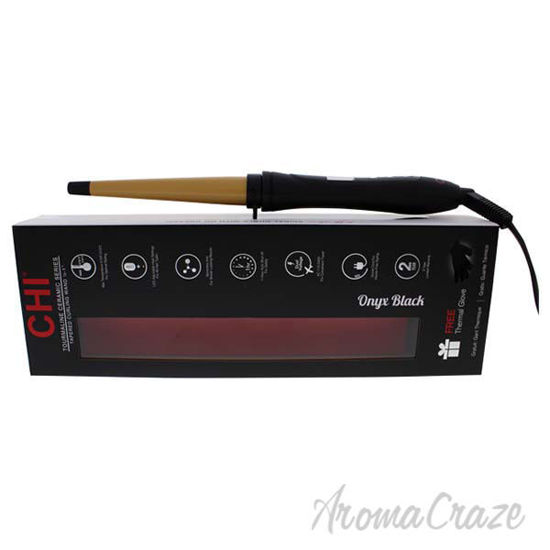 Tourmaline Ceramic Tapered Curling Wand by CHI for Unisex - 