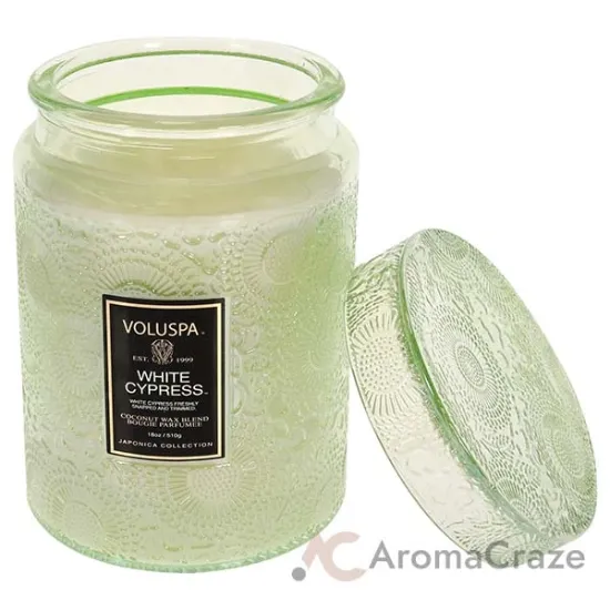 Picture of Japonica Collection Large - White Cypress - Large by Voluspa for Unisex - 18 oz Candle