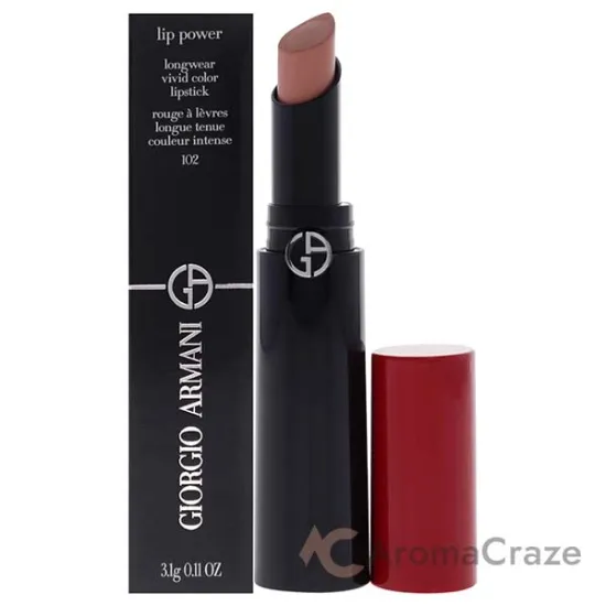 Picture of Lip Power Longwear Vivid Color Lipstick - 102 Romanza by Giorgio Armani for Women - 0.11 oz Lipstick
