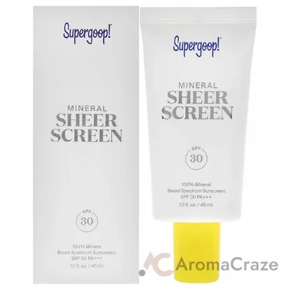 Picture of Mineral Sheer Screen SPF 30 by Supergoop for Women - 1.5 oz Sunscreen