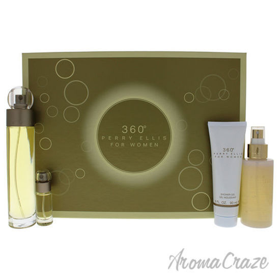 360 by Perry Ellis for Women - 4 Pc Gift Set 3.4oz EDT Spray