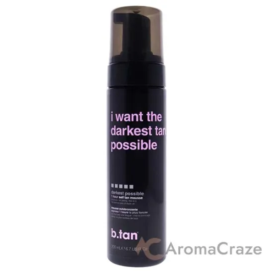 Picture of I Want The Darkest Tan Possible Self Tan Mousse by B.Tan for Unisex - 6.7 oz Mousse