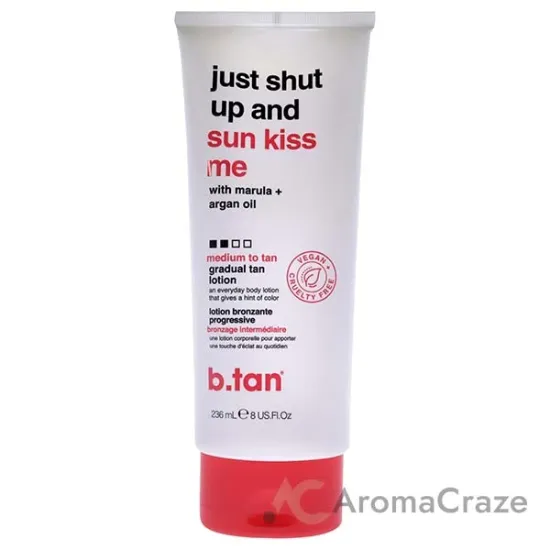 Picture of Just Shut Up and Sun kiss Me Gradual Tan Lotion by B.Tan for Unisex - 8 oz Bronzer