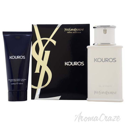 Kouros by Yves Saint Laurent for Men - 2 Pc Gift Set 3.3oz E