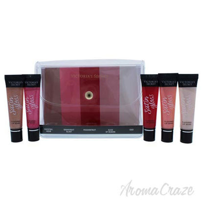 Satin Lip Gloss Set by Victorias Secret for Women - 5 Pc Moc