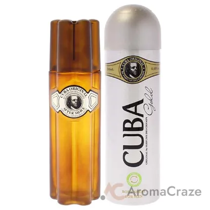 Picture of Cuba Gold by Cuba for Men - 2 Pc Gift Set 3.3oz After Shave, 6.7oz Body Spray