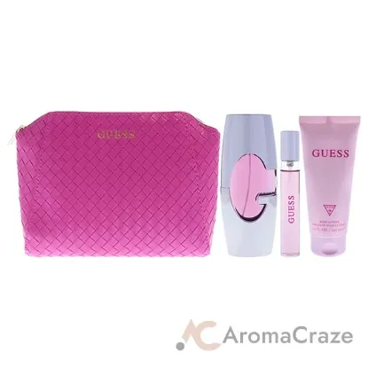 Picture of Guess by Guess for Women - 4 Pc Gift Set 2.5oz EDP Spray, 0.5oz EDP Spray, 3.4oz Body Lotion, Pouch