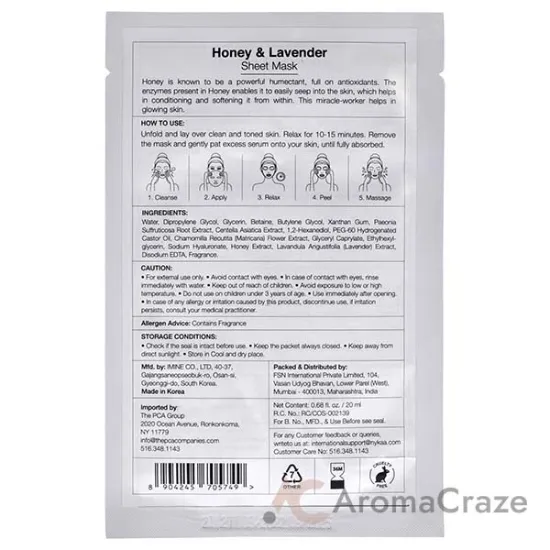 Picture of Skin Secrets Sheet Mask - Honey and Lavender by Nykaa Naturals for Women - 1 Pc Mask